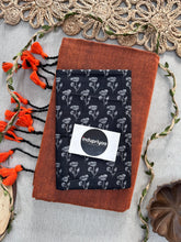 Orange Handloom Cotton Saree With Bandhej  Print Blouse